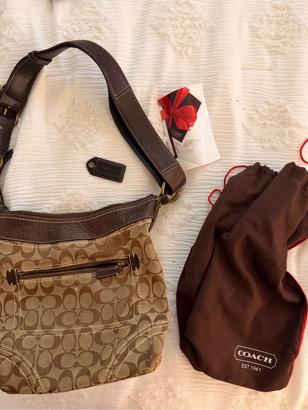 Coach Signature Canvas & Leather Bag